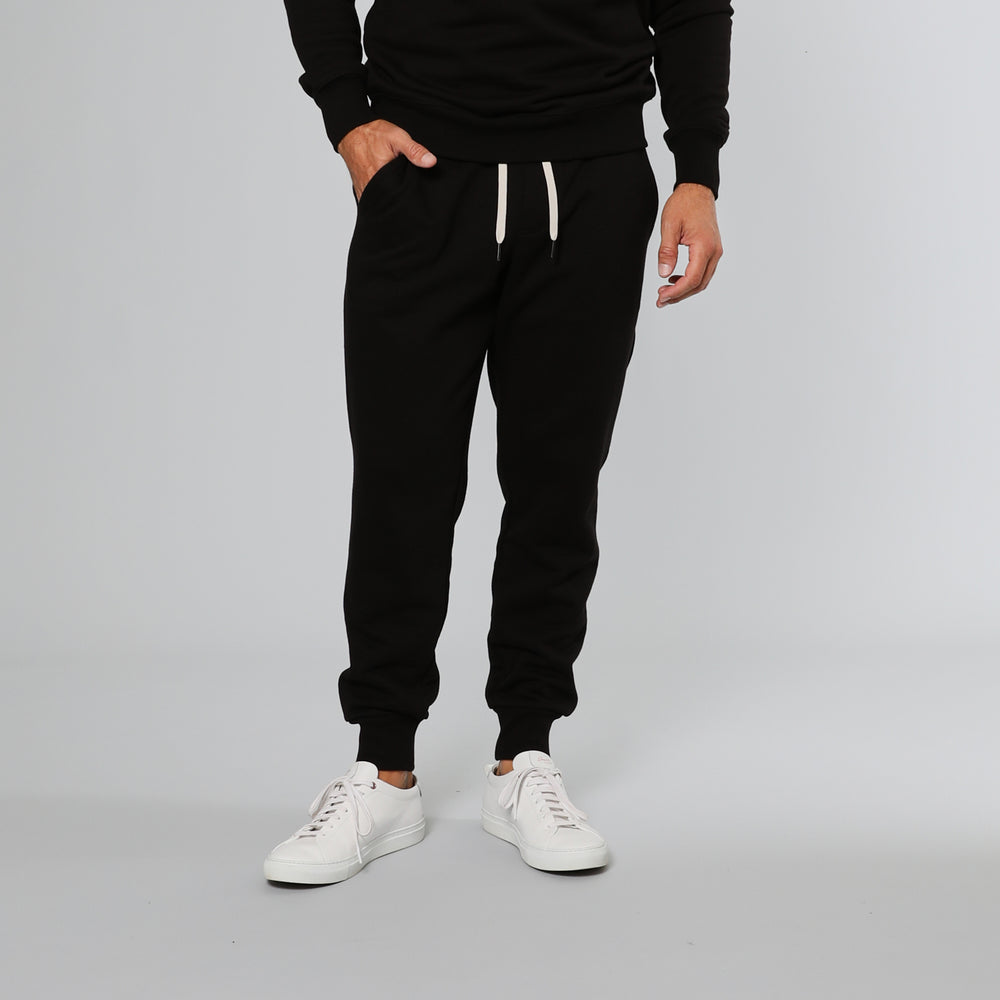 Black Fleece Zip Hoodie and Jogger Set