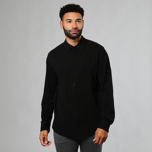 True ClassicBlack Long Sleeve Knit Shirt