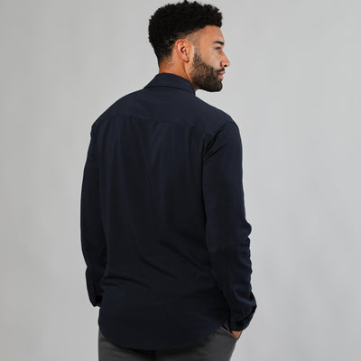 Knit Long Sleeve Shirt - Navy
