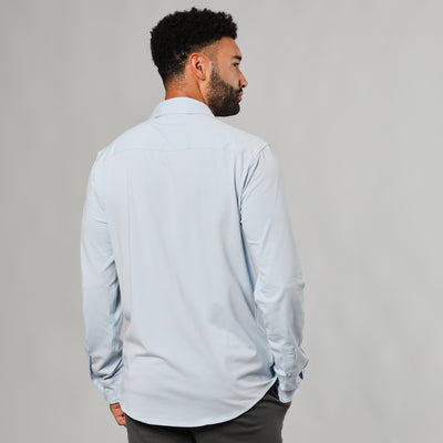Knit Long Sleeve Shirt - Pale Blue
