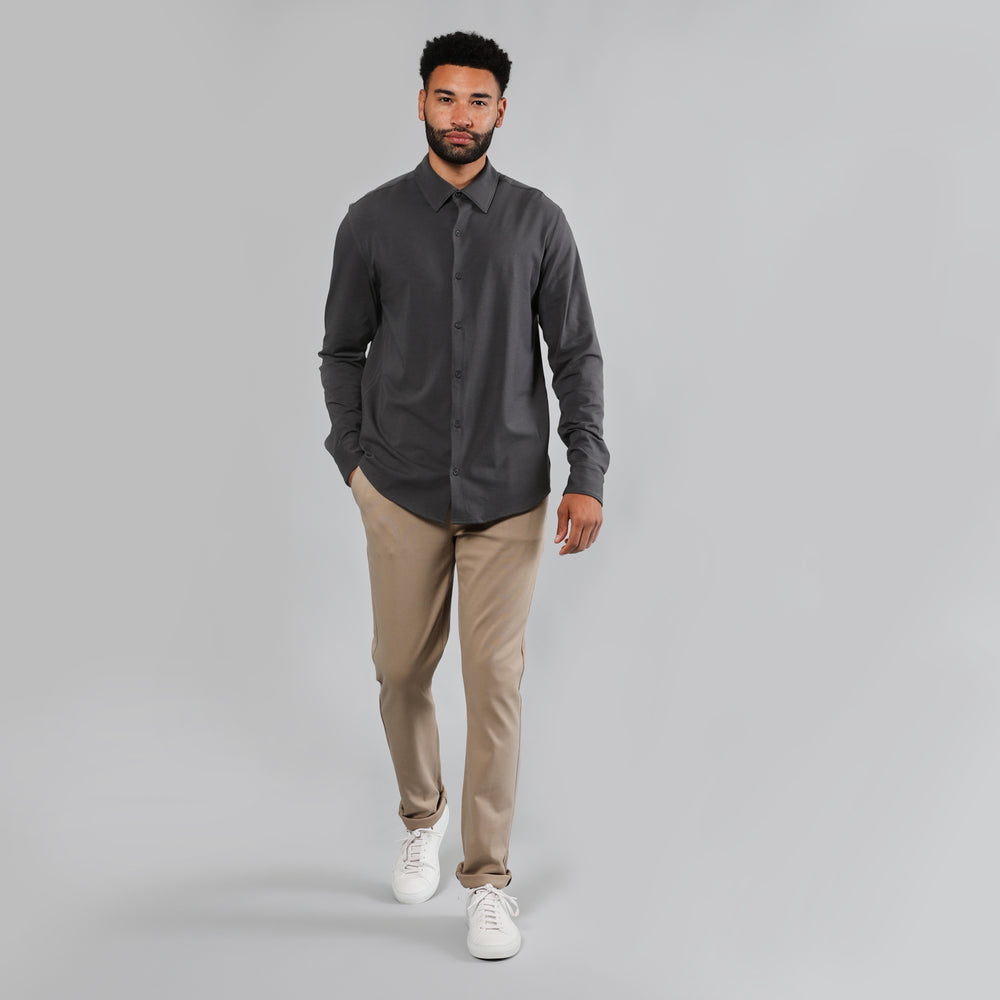 Carbon Long Sleeve Knit Shirt