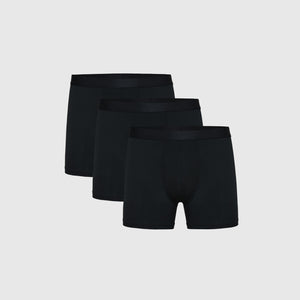 True ClassicBlack Boxer Trunks 3-Pack