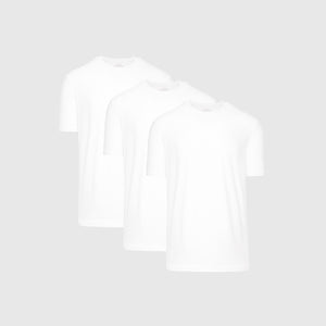 True ClassicAll White Active Crew Neck 3-Pack