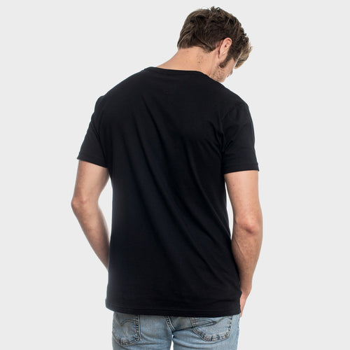 Black Pocket Crew Tee