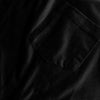 Black Pocket Crew Tee with visible cotton texture and stitched pocket.