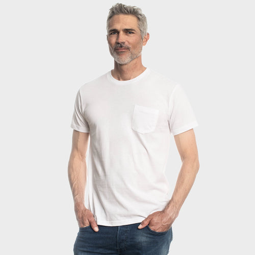 White Pocket Crew Tee