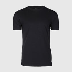 Black Short Sleeve Crew Neck Tee