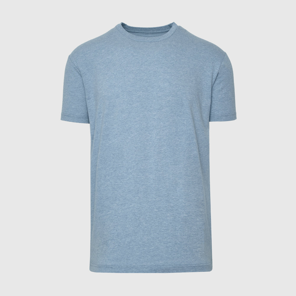 Heather Indigo Short Sleeve Crew Neck Tee