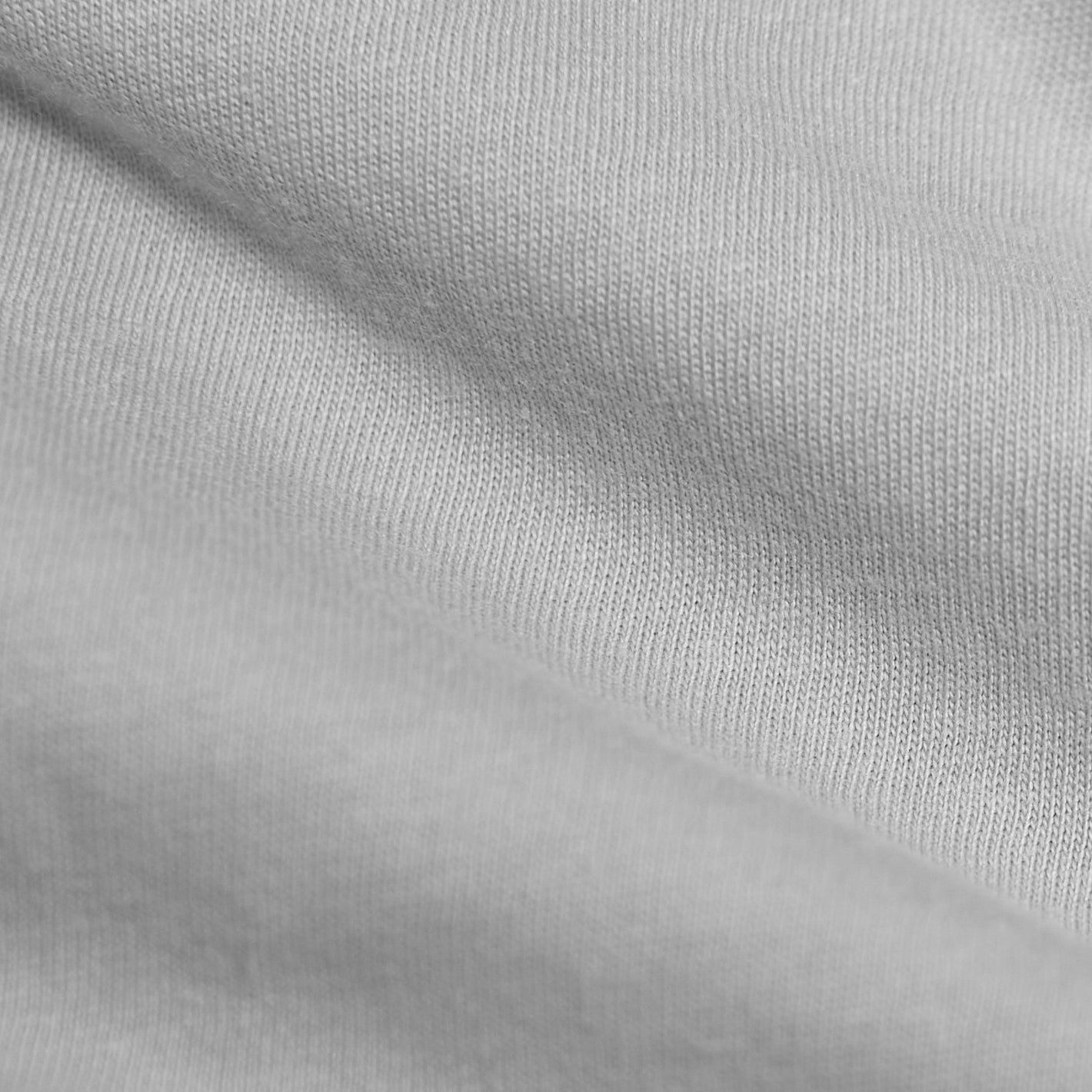 Iron Gray Short Sleeve Crew Neck Tee fabric close-up with fine knit pattern.