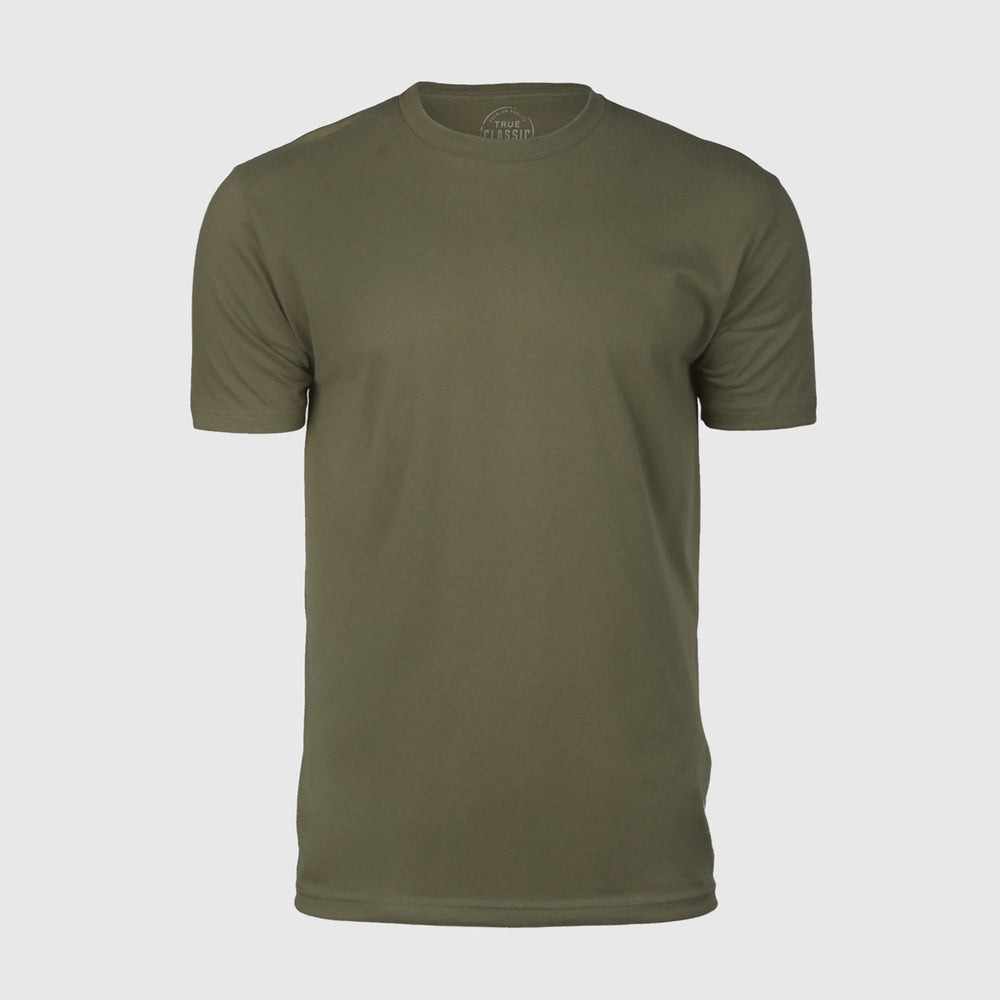 Military Green Short Sleeve Crew Neck Tee