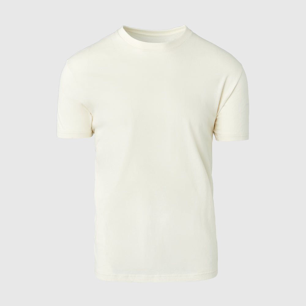 Off White Short Sleeve Crew Neck Tee