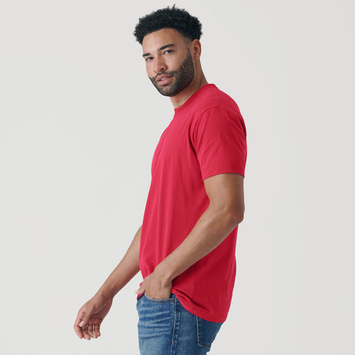 Raspberry Short Sleeve Crew Neck Tee