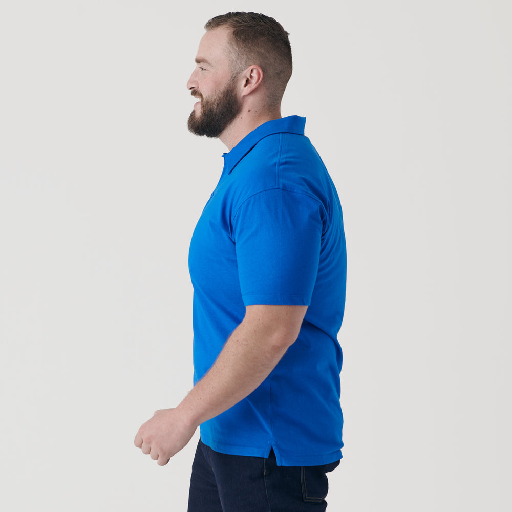 Electric Blue Short Sleeve Polo