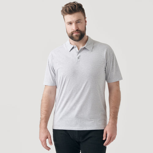 Light Heather Gray Short Sleeve Polo