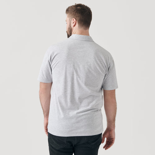 Light Heather Gray Short Sleeve Polo