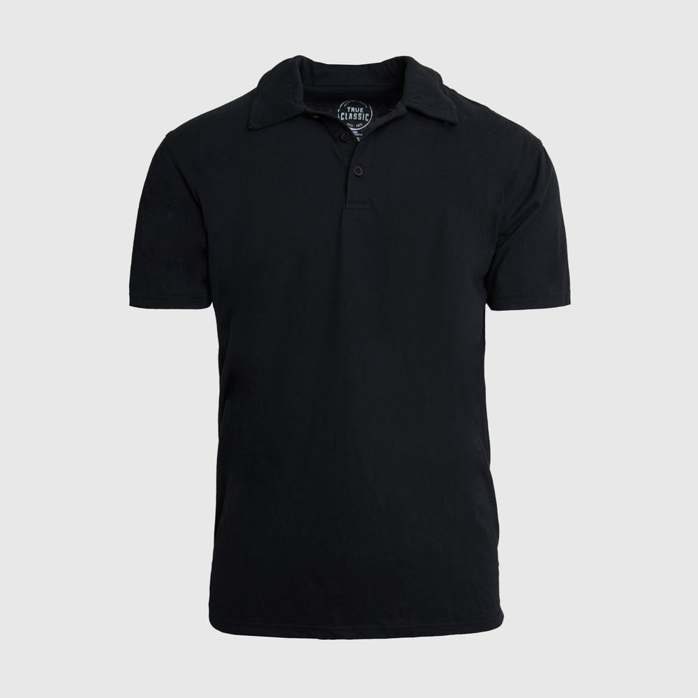 Black Short Sleeve Polo