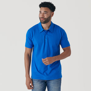 True ClassicElectric Blue Short Sleeve Polo