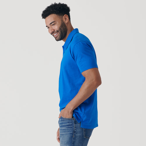 Electric Blue Short Sleeve Polo