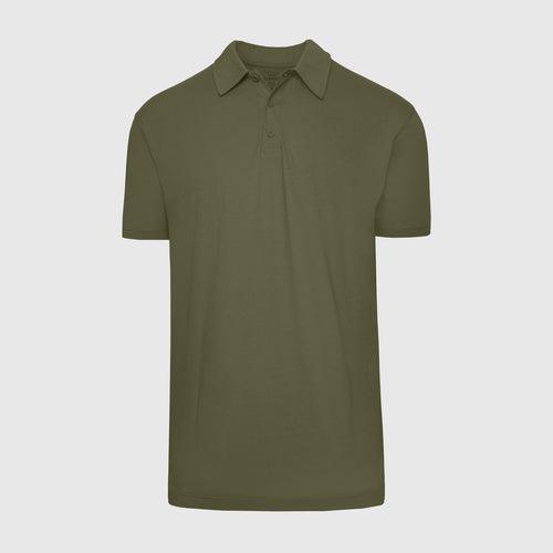 Military Green Short Sleeve Polo