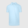 Oxford Blue Short Sleeve Polo with classic collar and three-button placket.