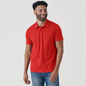 True ClassicTrue Red Short Sleeve Polo