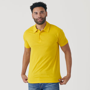 True ClassicYellow Short Sleeve Polo