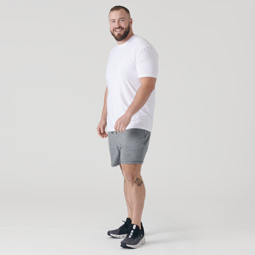 White Active Short Sleeve Crew Neck Tee