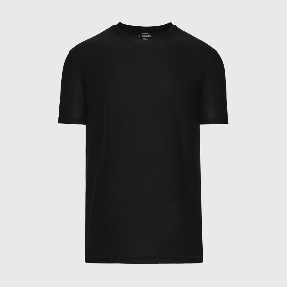 Black Active Short Sleeve Crew Neck Tee