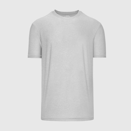 Light Heather Gray Active Short Sleeve Crew Neck Tee