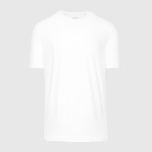 White Active Short Sleeve Crew Neck Tee