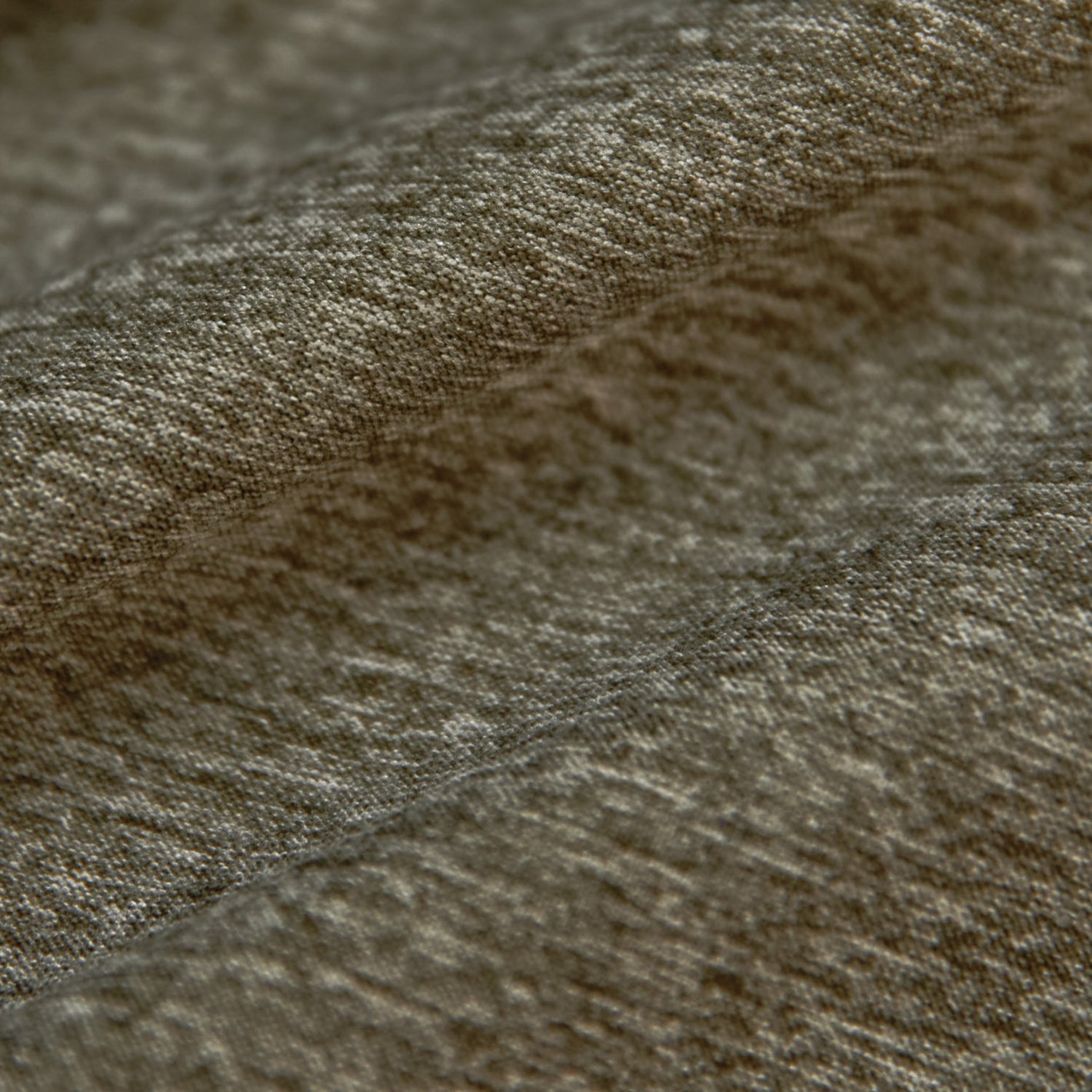 Heather Military Green Active Short Sleeve Polo showing fine weave texture.