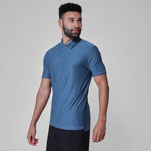 True ClassicStone Blue Active Short Sleeve Polo