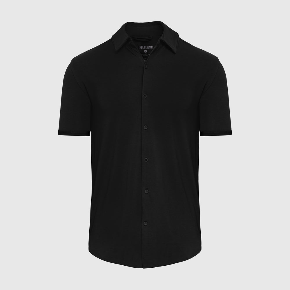 Black Short Sleeve Knit Shirt