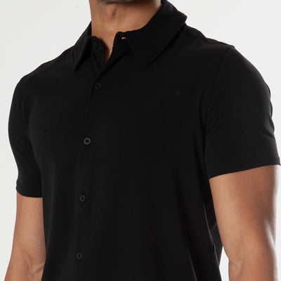 Knit Short Sleeve Shirt - Black