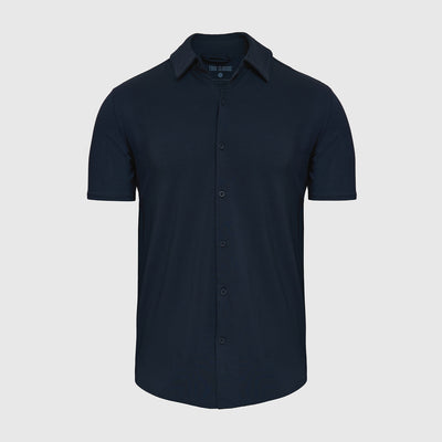 Knit Short Sleeve Shirt - Navy