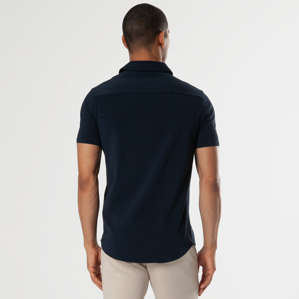 Navy Short Sleeve Knit Shirt