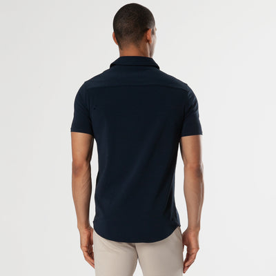 Knit Short Sleeve Shirt - Navy