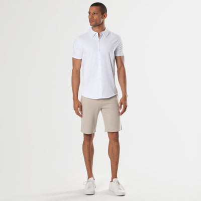 Knit Short Sleeve Shirt - White