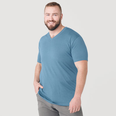 Klassischer V-Ausschnitt - Bluestone