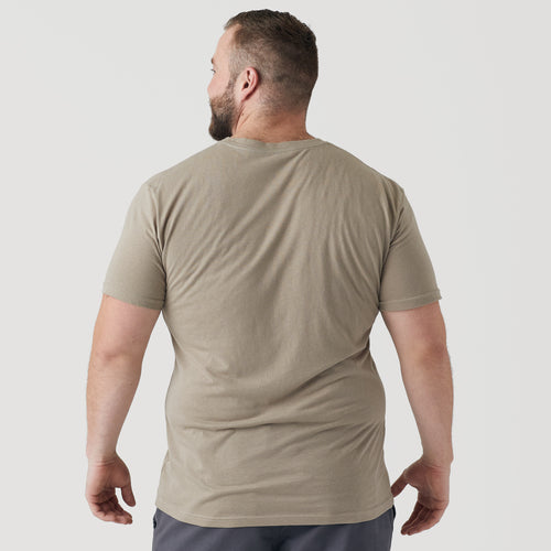 Military Beige V-Neck Tee