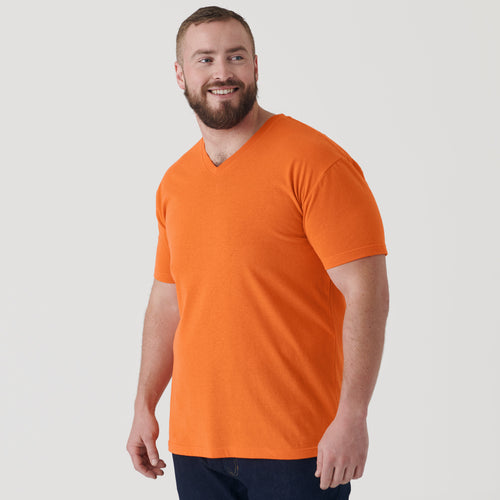 Orange V-Neck Tee