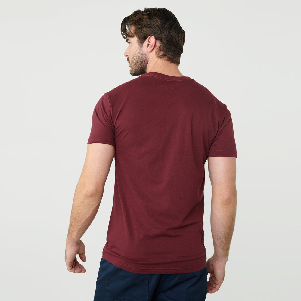 Burgundy V-Neck Tee