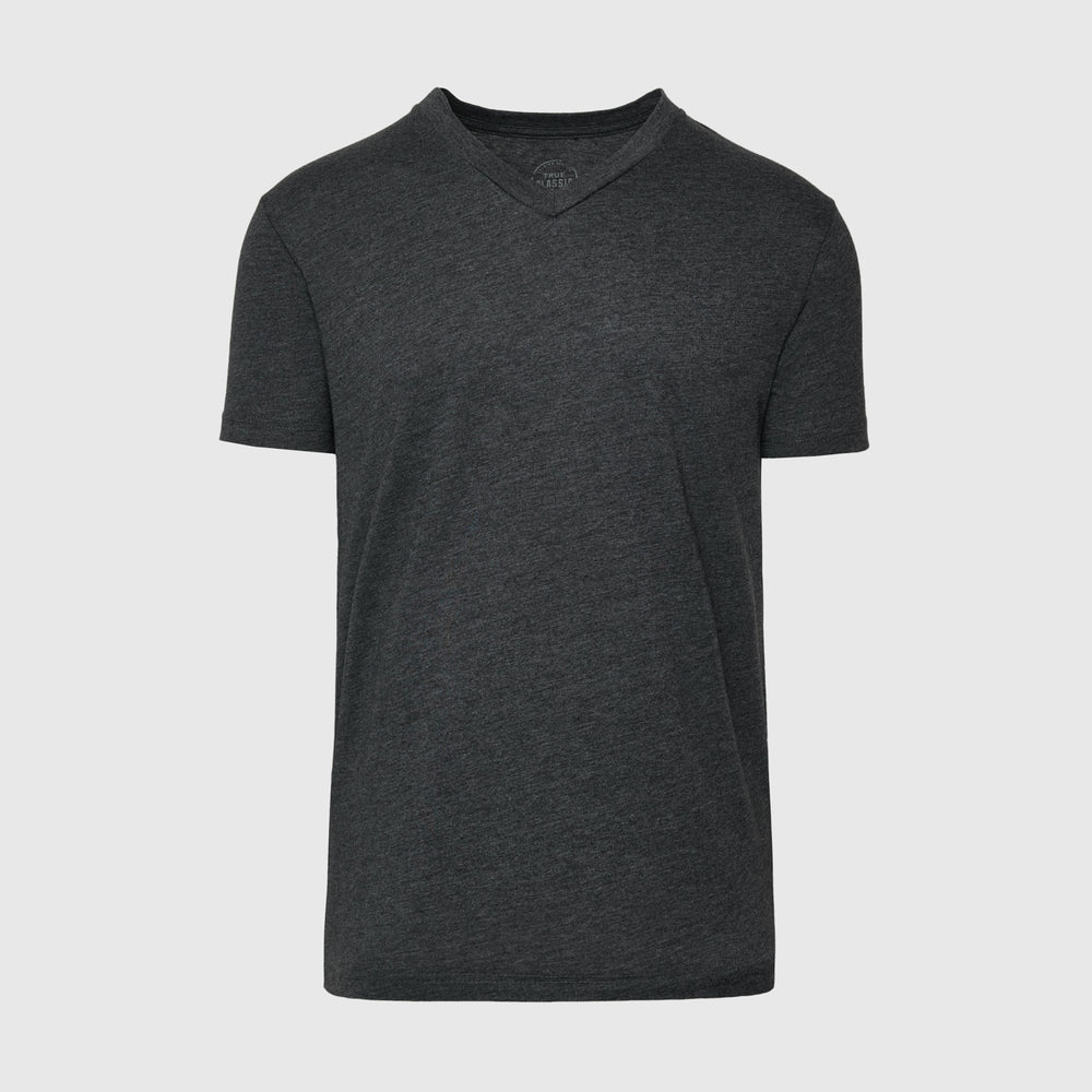 Charcoal Heather Gray V-Neck Tee