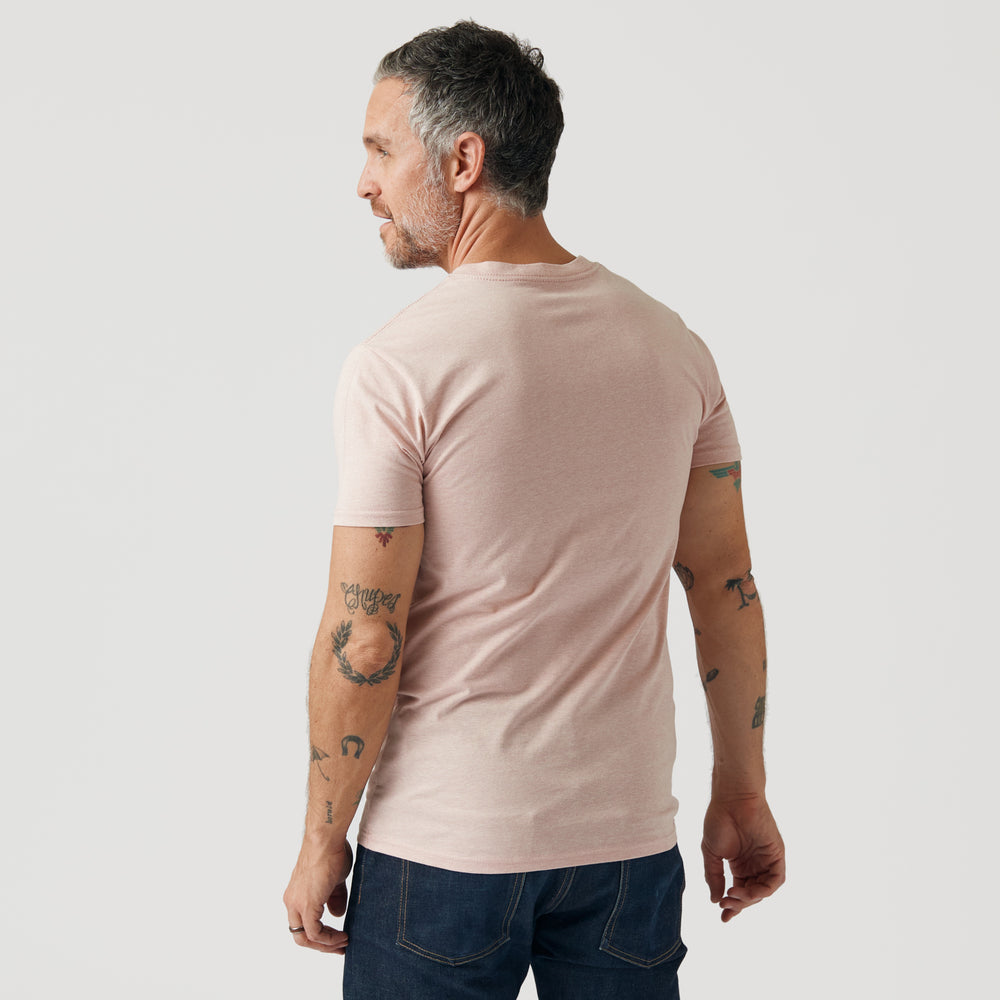 Heather Dusty Pink V-Neck Tee