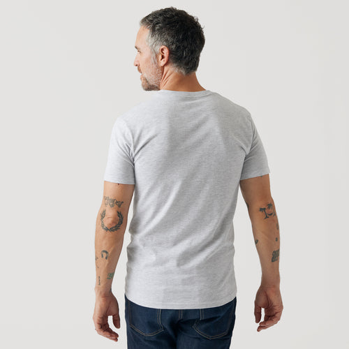 Light Heather Gray V-Neck Tee