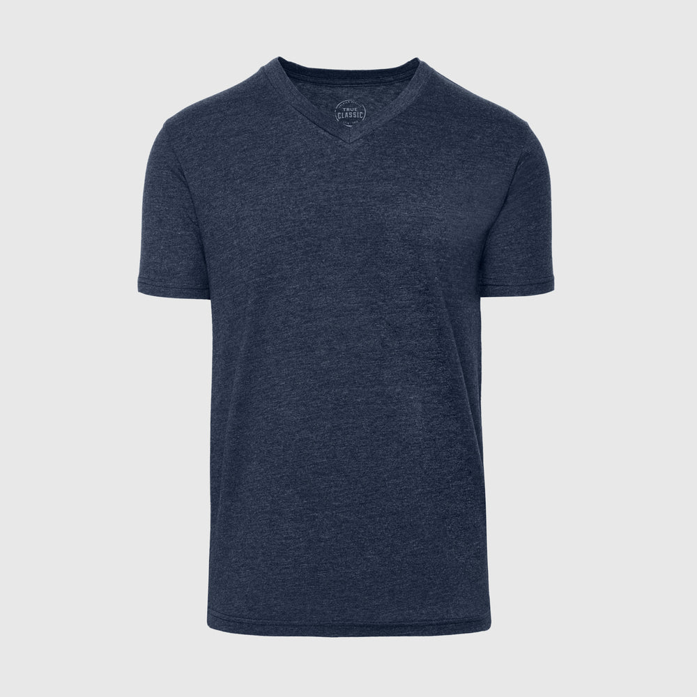 Heather Navy V-Neck Tee