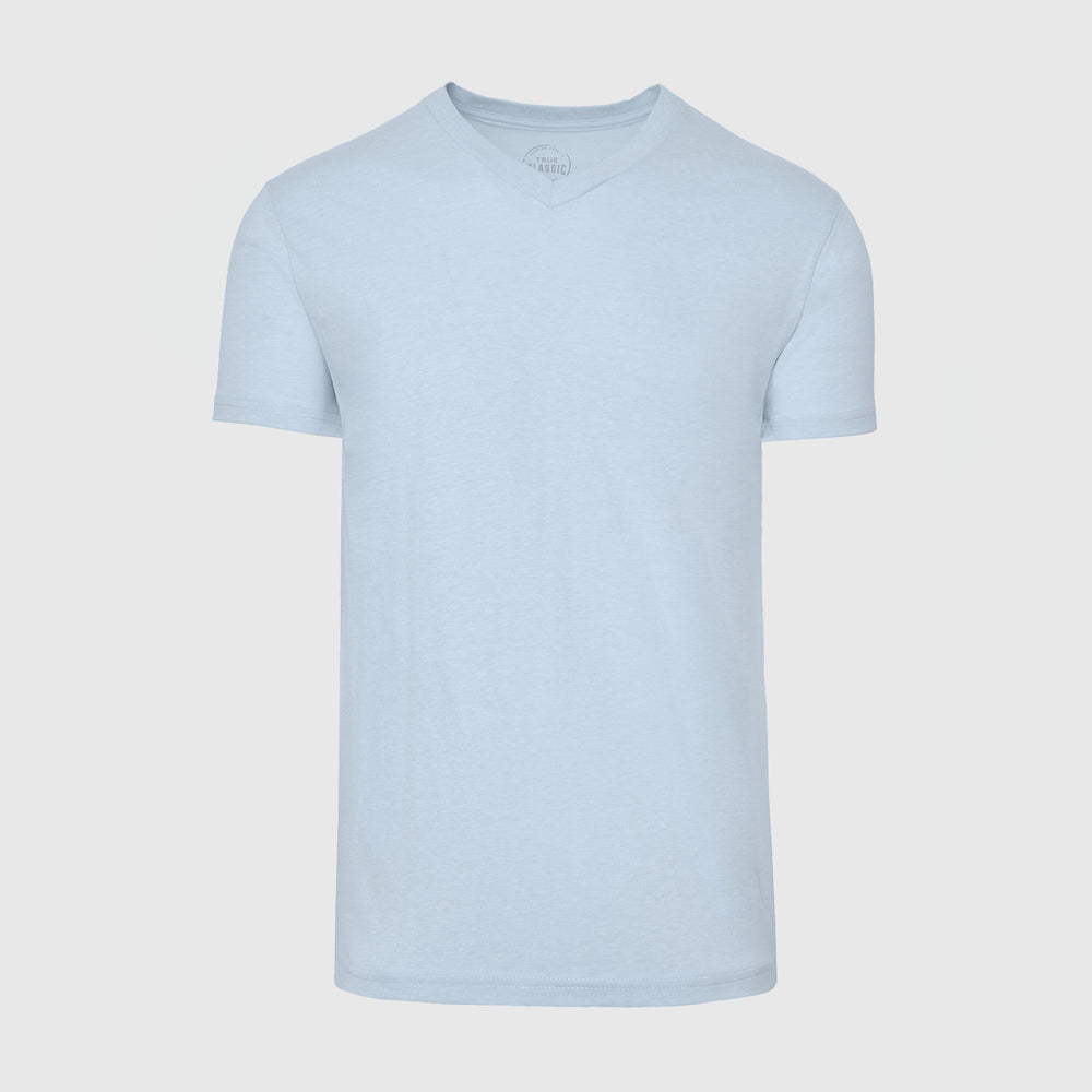 Heather Pale Blue V-Neck Tee