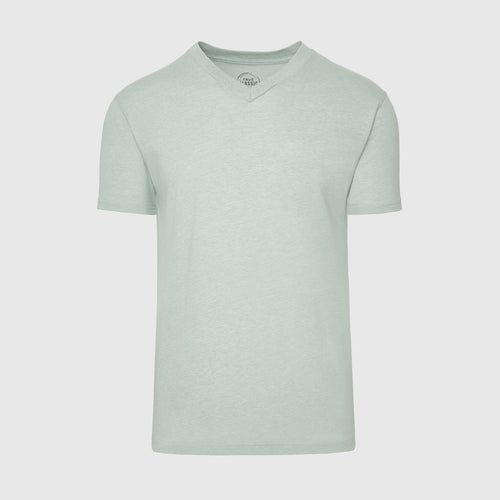 Heather Sage V-Neck Tee