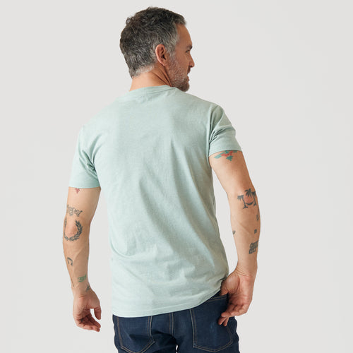 Heather Sage V-Neck Tee