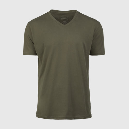 Military Green V-Neck Tee